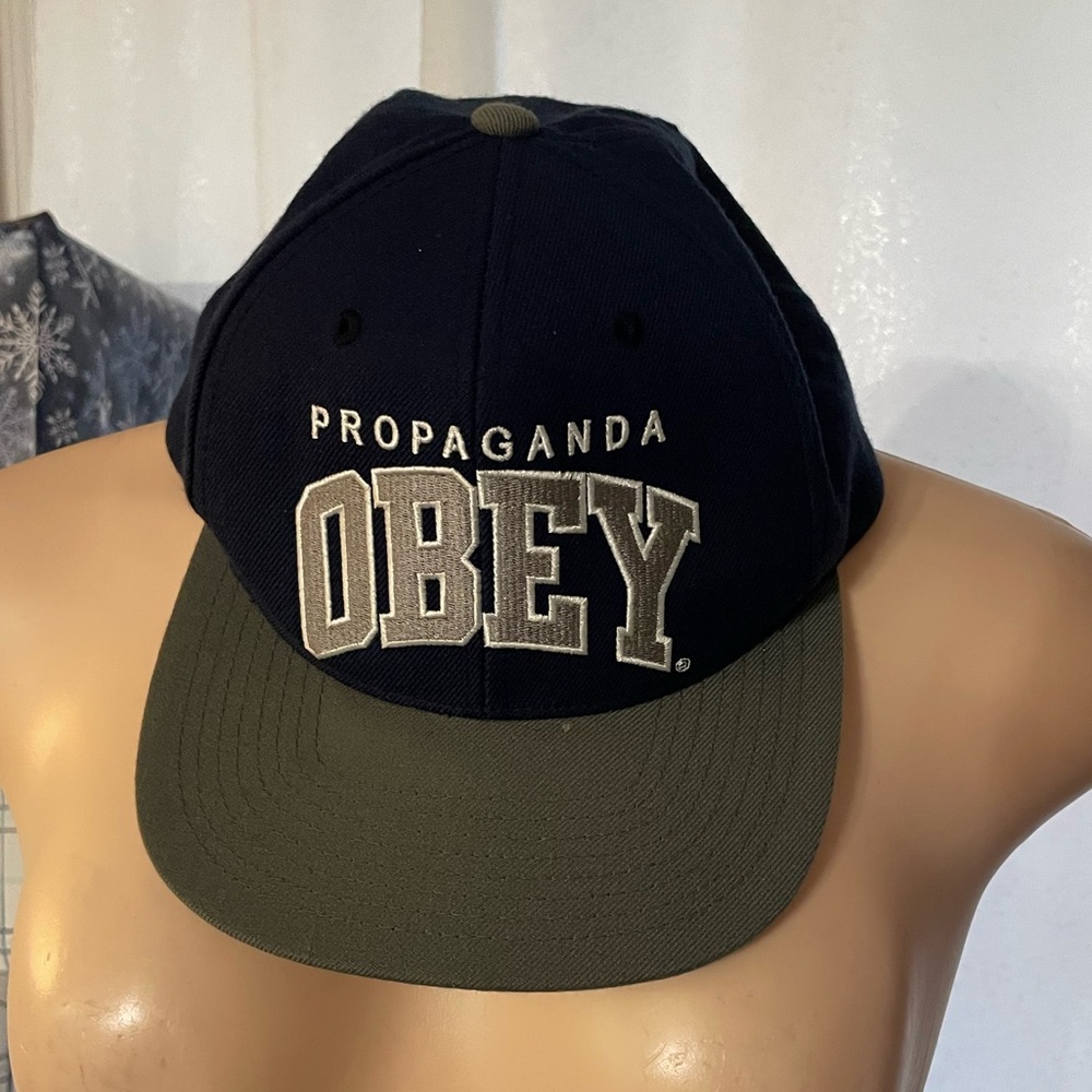 Propaganda Obey cap hat one size wool mix adjustable snap back